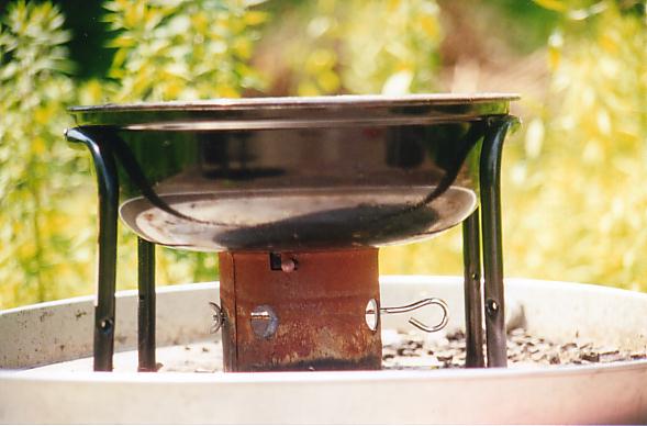 modified Sunbeam grill for fire pot